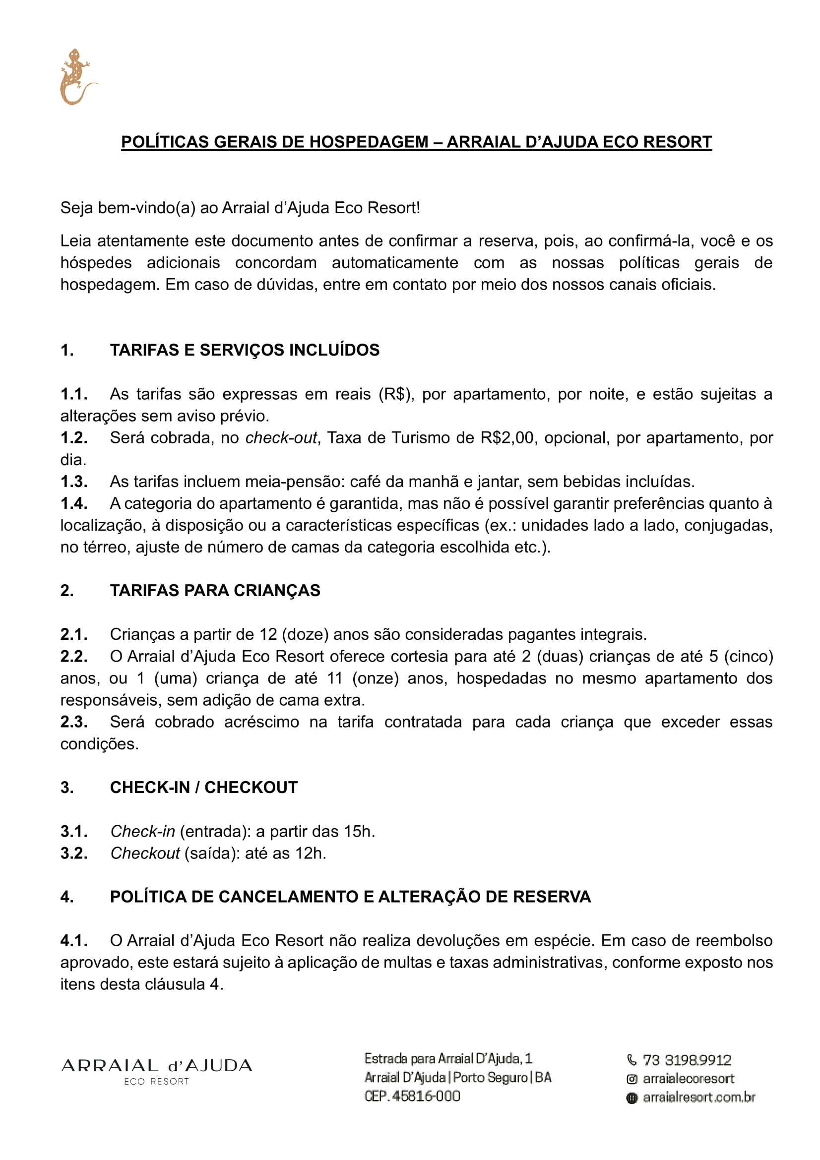 Prévia do documento de políticas e condições gerais